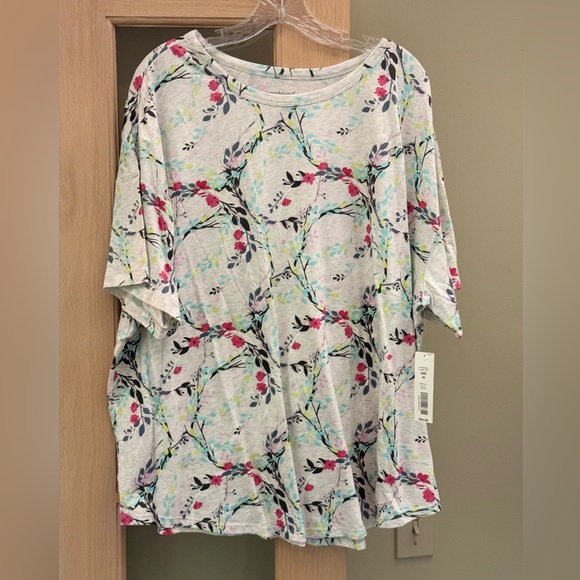 Westbound Tops - Westbound Multicolor Floral Short Sleeve Top